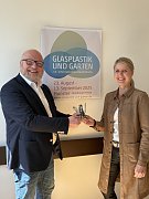 Bürgermeister Grube und Fachgruppenleiterin Andrea Holz (Stadt Munster)