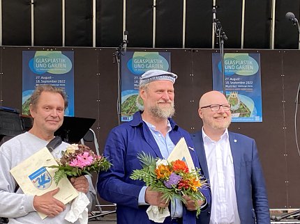 Preisträger 2022 mit Bürgermeister Ulf-Marcus Grube (Foto: Stadt Munster)